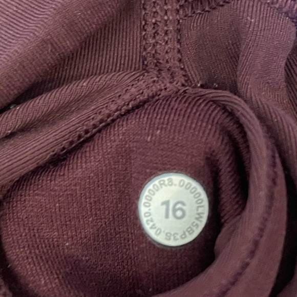Lululemon Maroon Leggings Size 16 - Picture 4 of 4